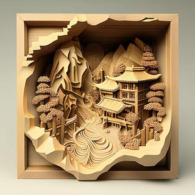 3D model Kusatsu in Japan (STL)